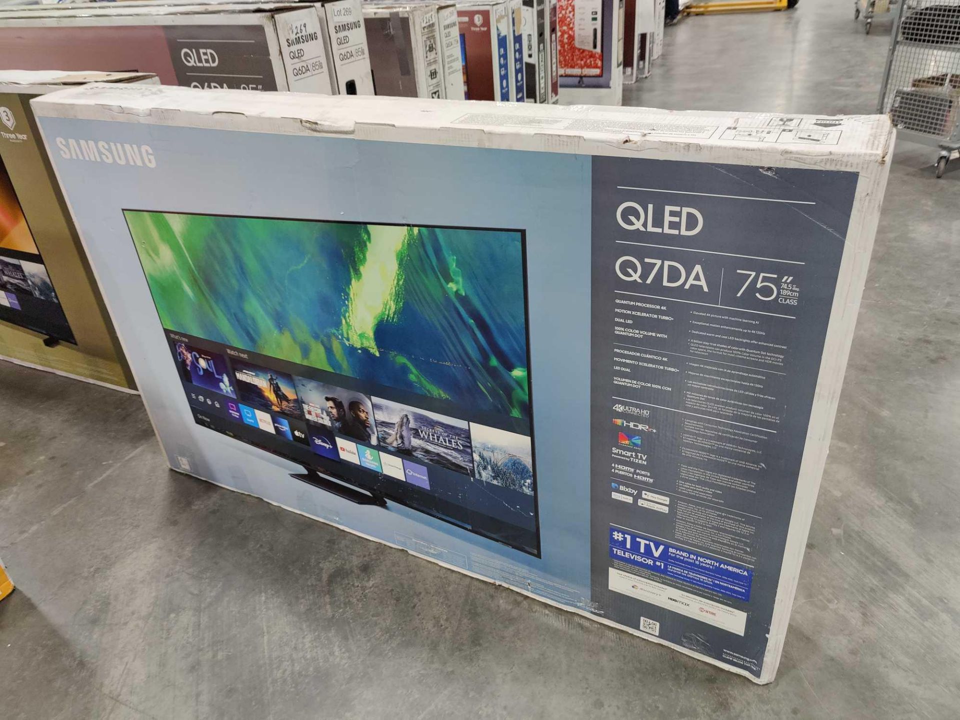 two Samsung 75-in TVs - Image 5 of 5