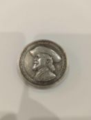2 oz Buffalo Bill vintage silver coin, metallic art co NY