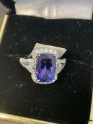 Tanzanite & Diamond Ring 18kt 4.63ct Tanzanite/1.0 Diamond