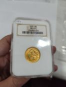 1895 MS 61 Liberty Gold Half Eagle in Case