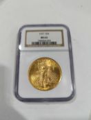 1927 MS63 St Gaudens 20 Dollar Gold Coin