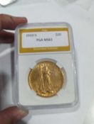 1910 PGA MS61 St Gaudens 20 Dollar Gold Coin