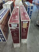 two LG TVs 75 in and 70 in