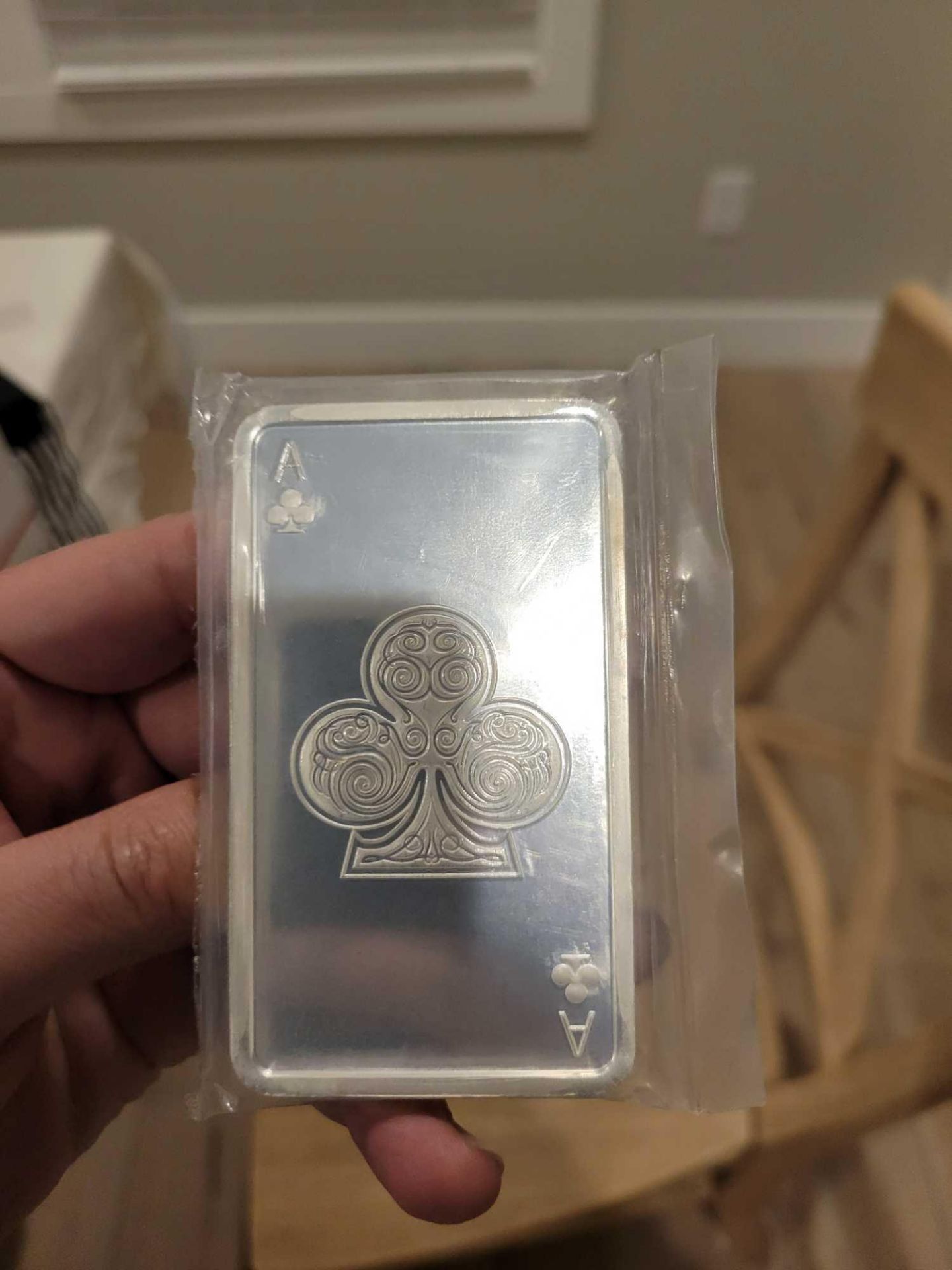 10 oz Ace of Clubs Silver Bar - Image 3 of 4