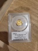 1/10 oz 1989 Gold Eagle Reagan Legacy series signed Michael Reagan