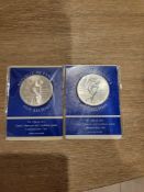 2 1970 republic of panama vintage coins