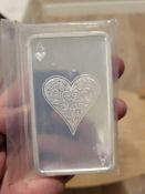 10 oz Ace of Hearts Silver Bar