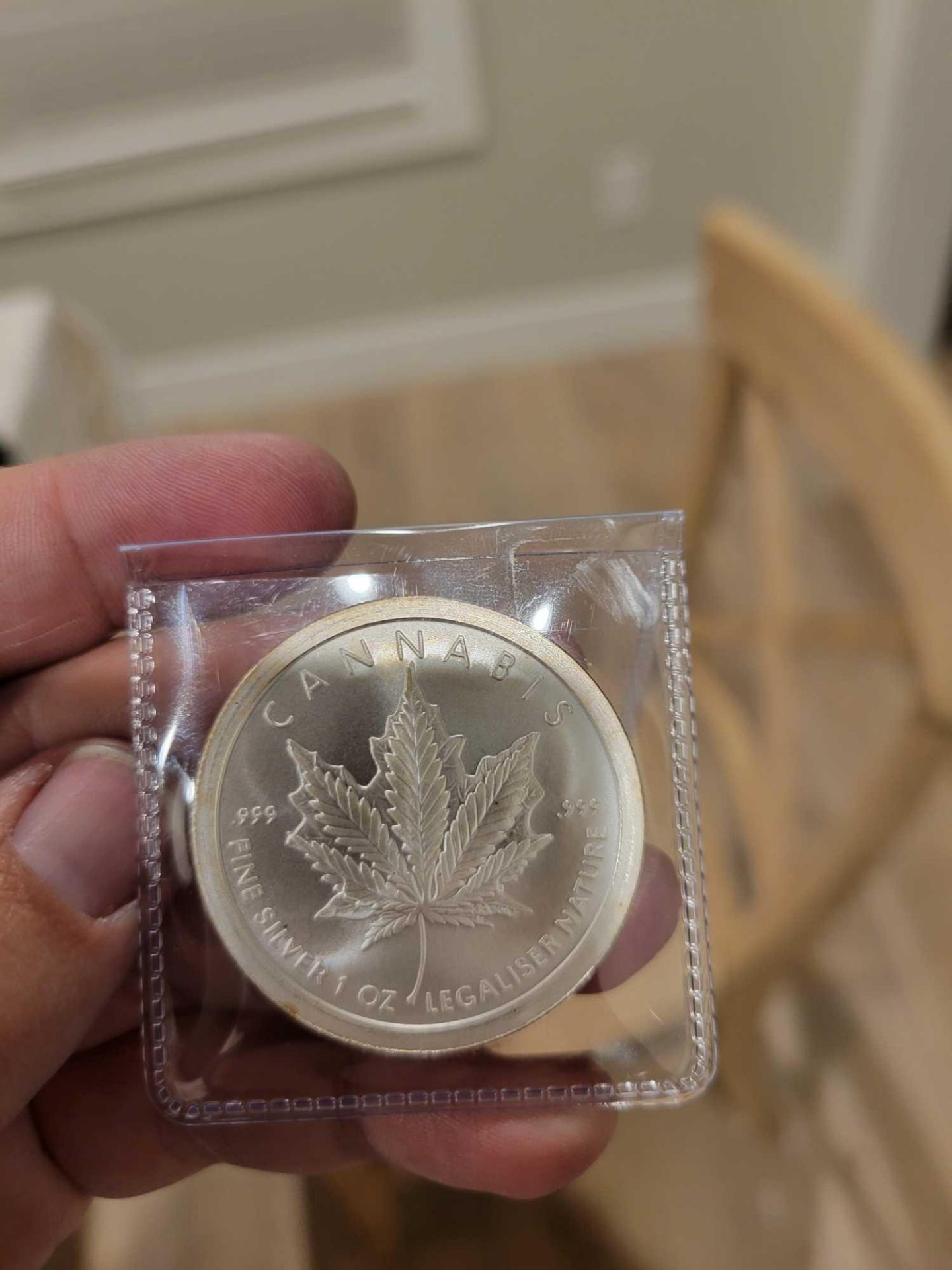 Silver Sheild Cannnabis 1 oz Coin