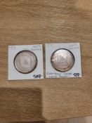 2 Vintage Utah Numismatic Society coins, Lake Powell and the Utah Capitol