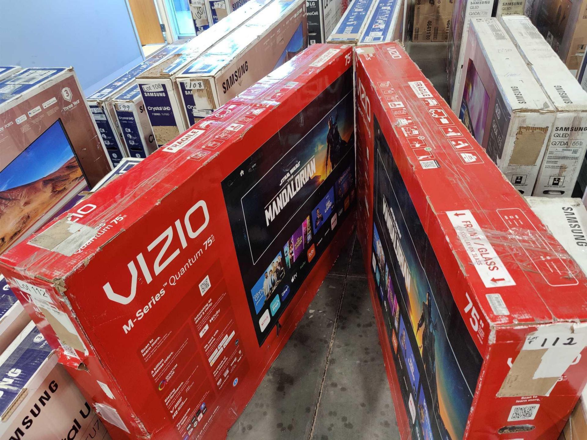two Vizio 75 inch TVs - Image 6 of 6
