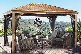 Alameda Gazebo/outdoor chairs/fire table