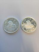 2 Rust Rare Coin Silver Coins