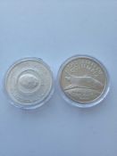 spirit of columbia silver coin and vintage silver coin