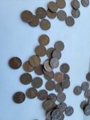 approx 100 wheat back 1950s and 1940s pennies