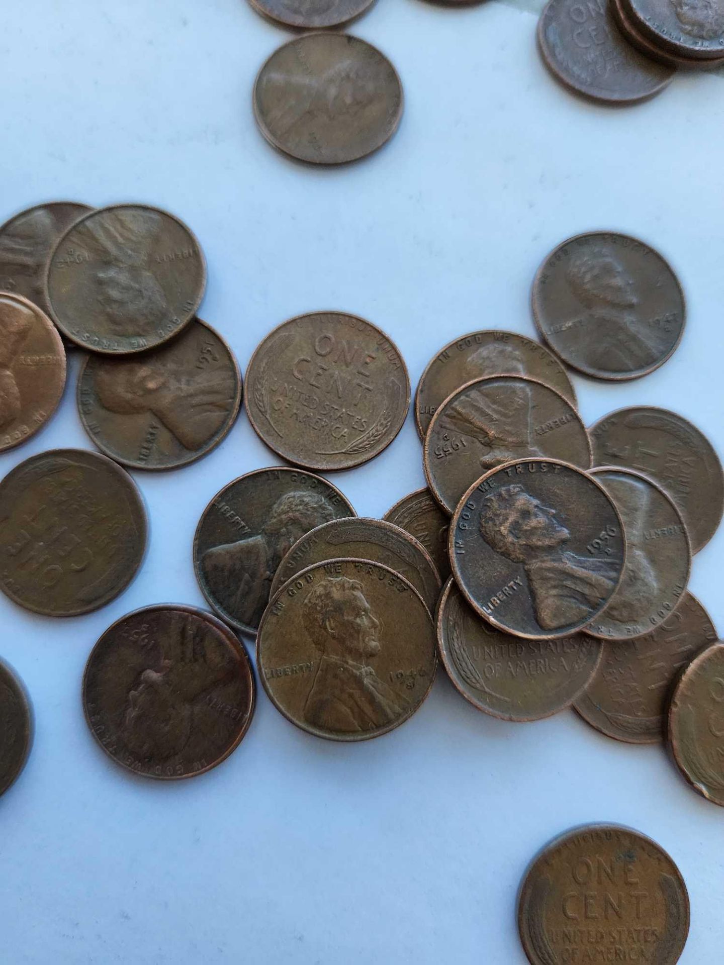 approx 100 wheat back 1950s and 1940s pennies - Image 4 of 8