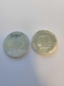 2 American Agent Mint Silver Coins