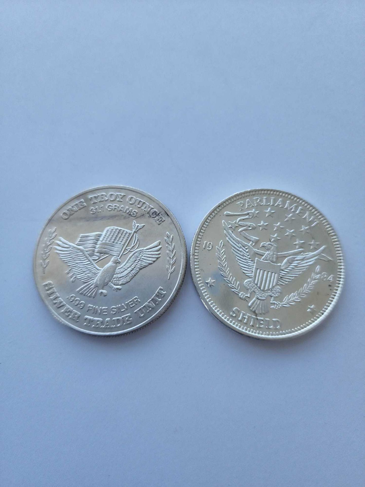 2 vintage silver coins