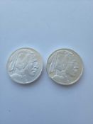 2 indian head/buffalo coins