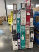 pallet of TVs in various conditions some new some with minor scratches