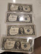 4 1957 Silver Certificates