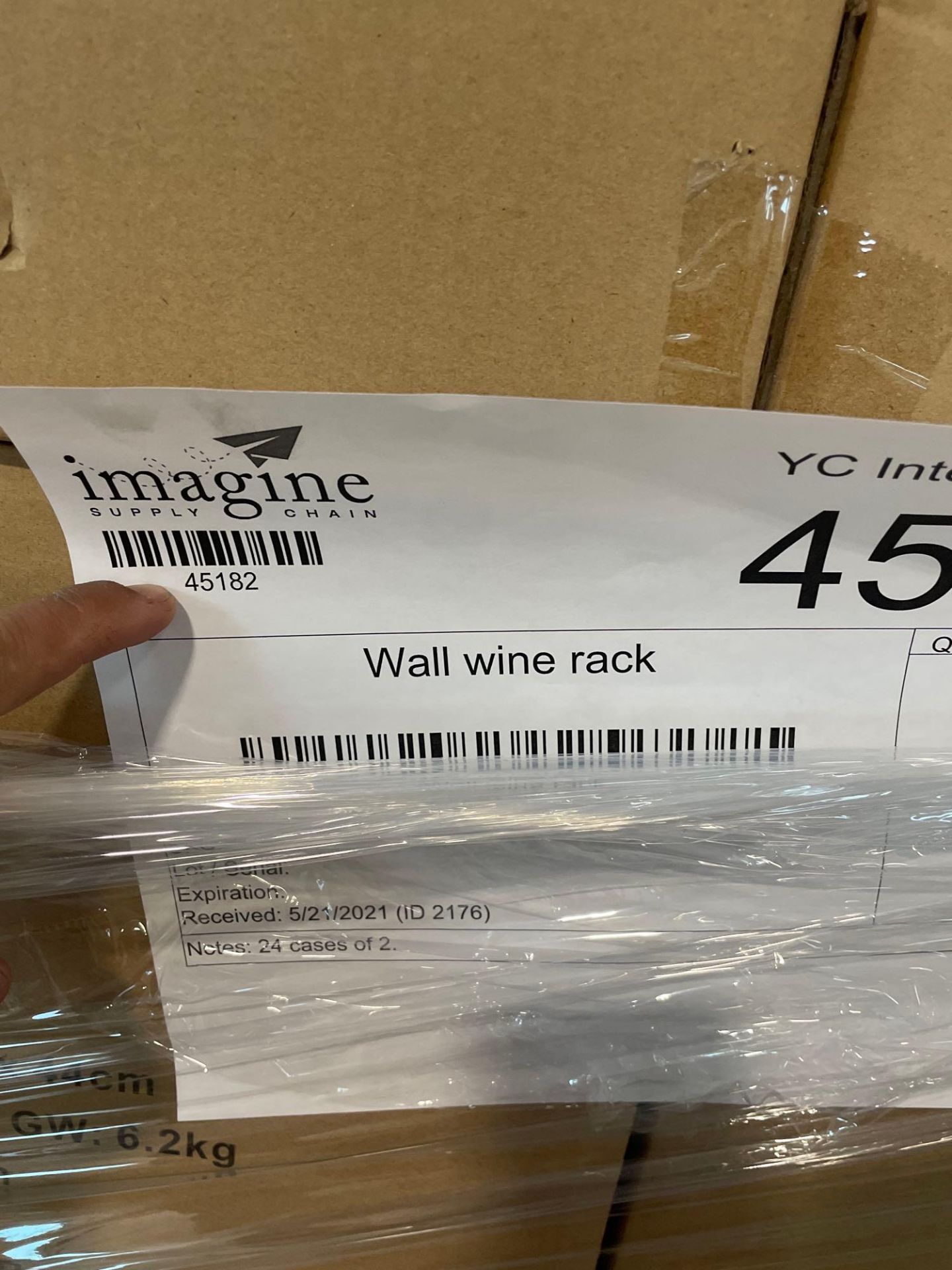 24 boxes of wall wine racks (2 wine racks in each box) - Image 2 of 3