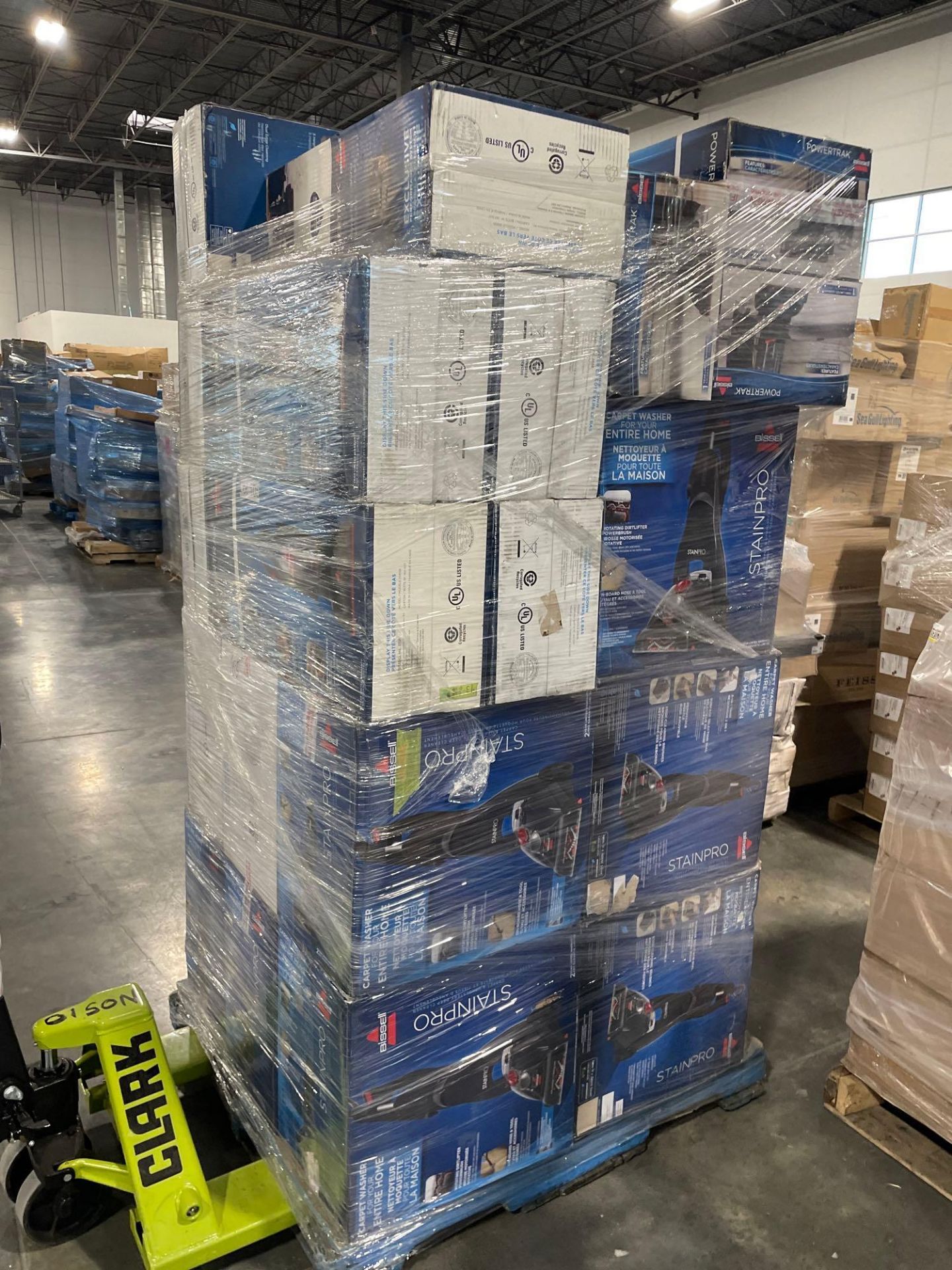 pallet of Bissell stain pros
