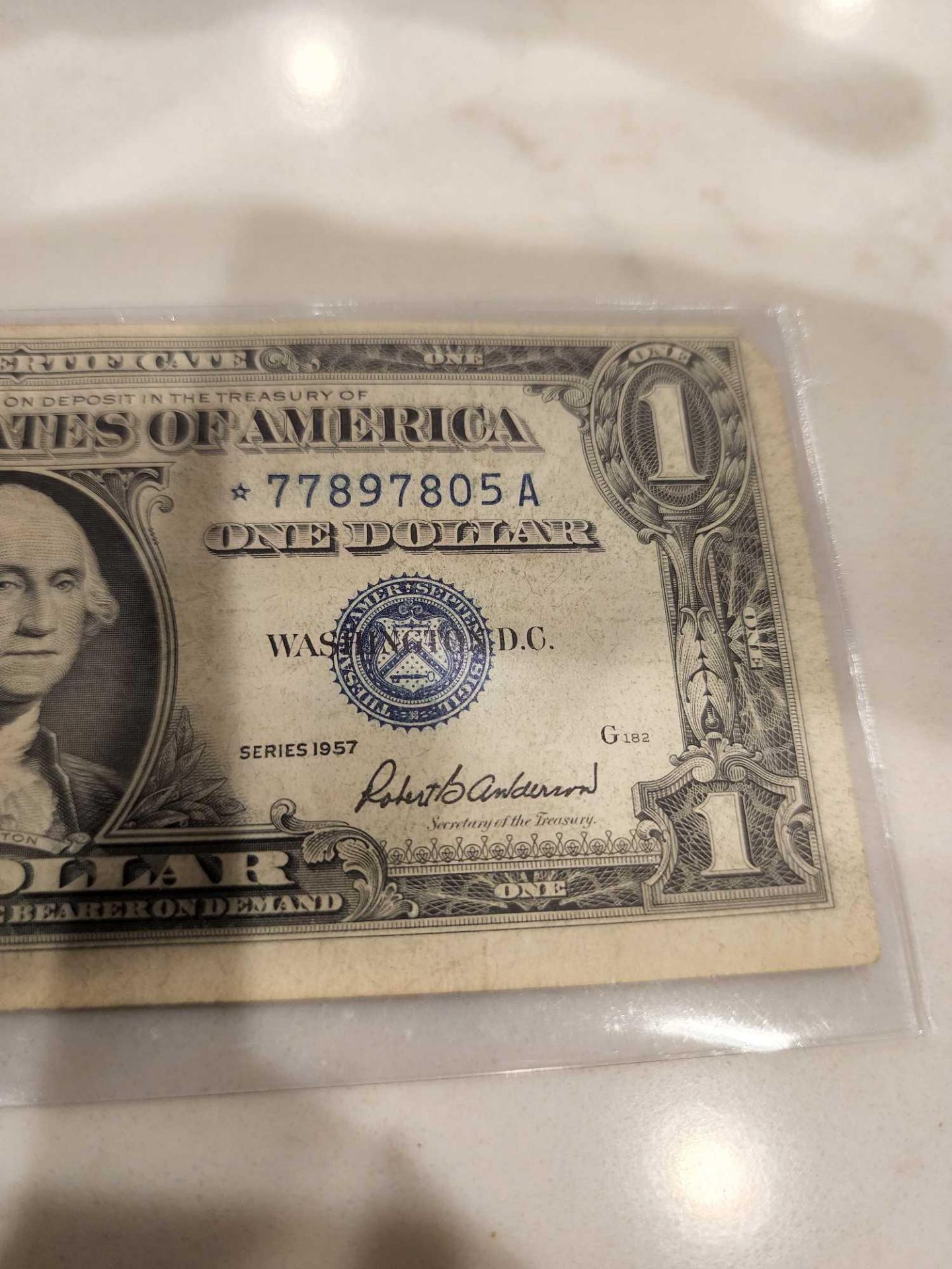 1957 Silver Certificate witih Rare Star Serial Number - Image 3 of 4