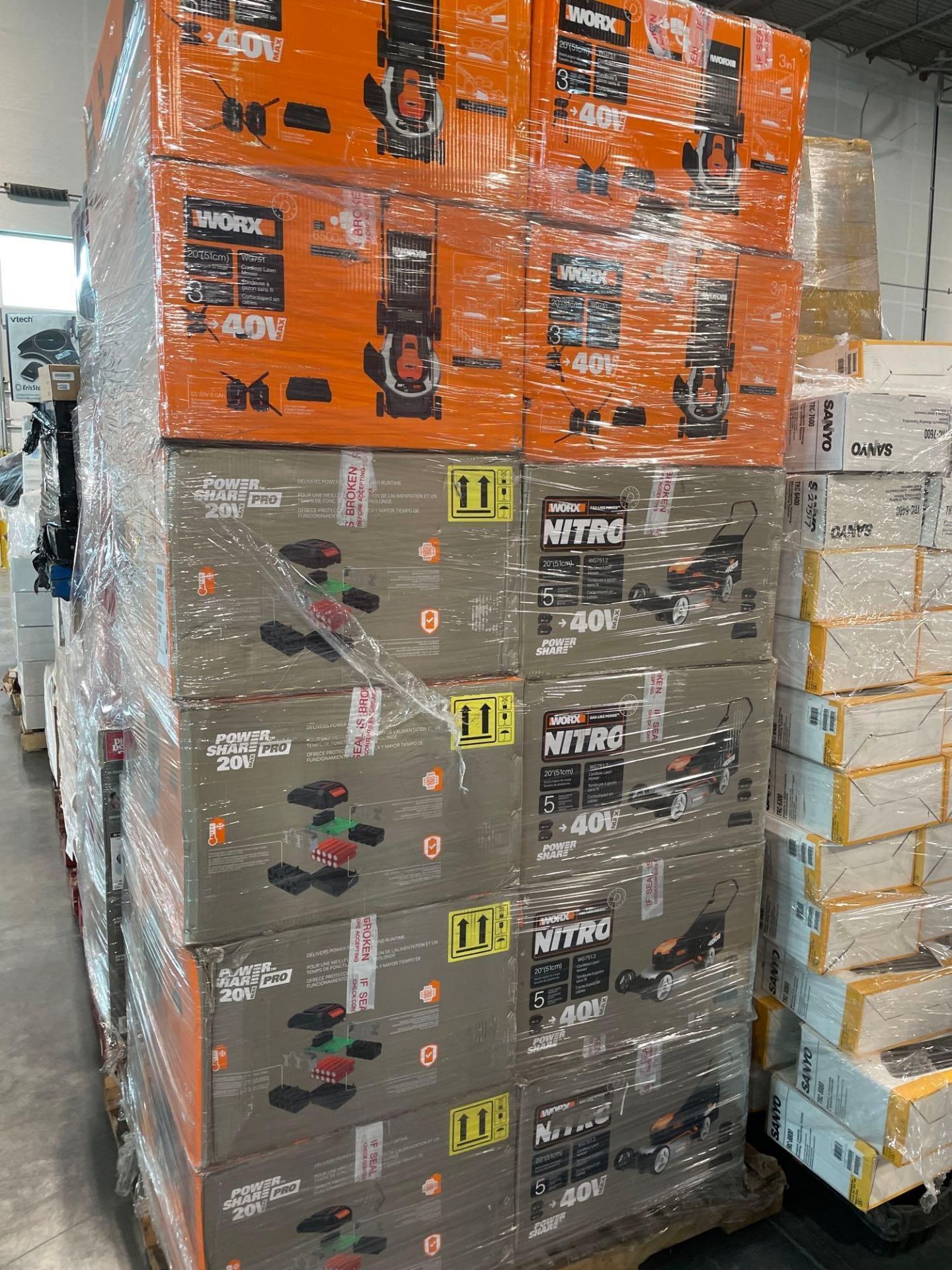 pallet of work nitro lawn mowers some may not have batteries and chargers - Image 2 of 3