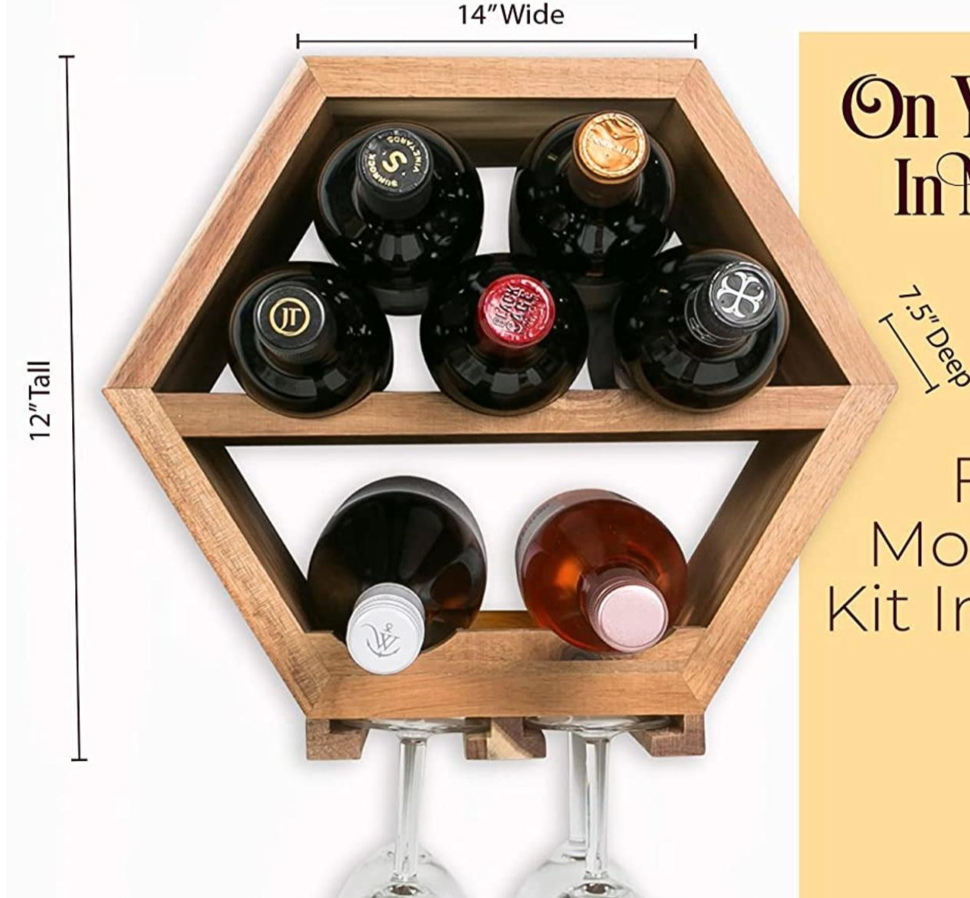 24 boxes of wall wine racks (2 wine racks in each box)