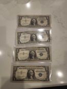 4 1957 Silver Certificates