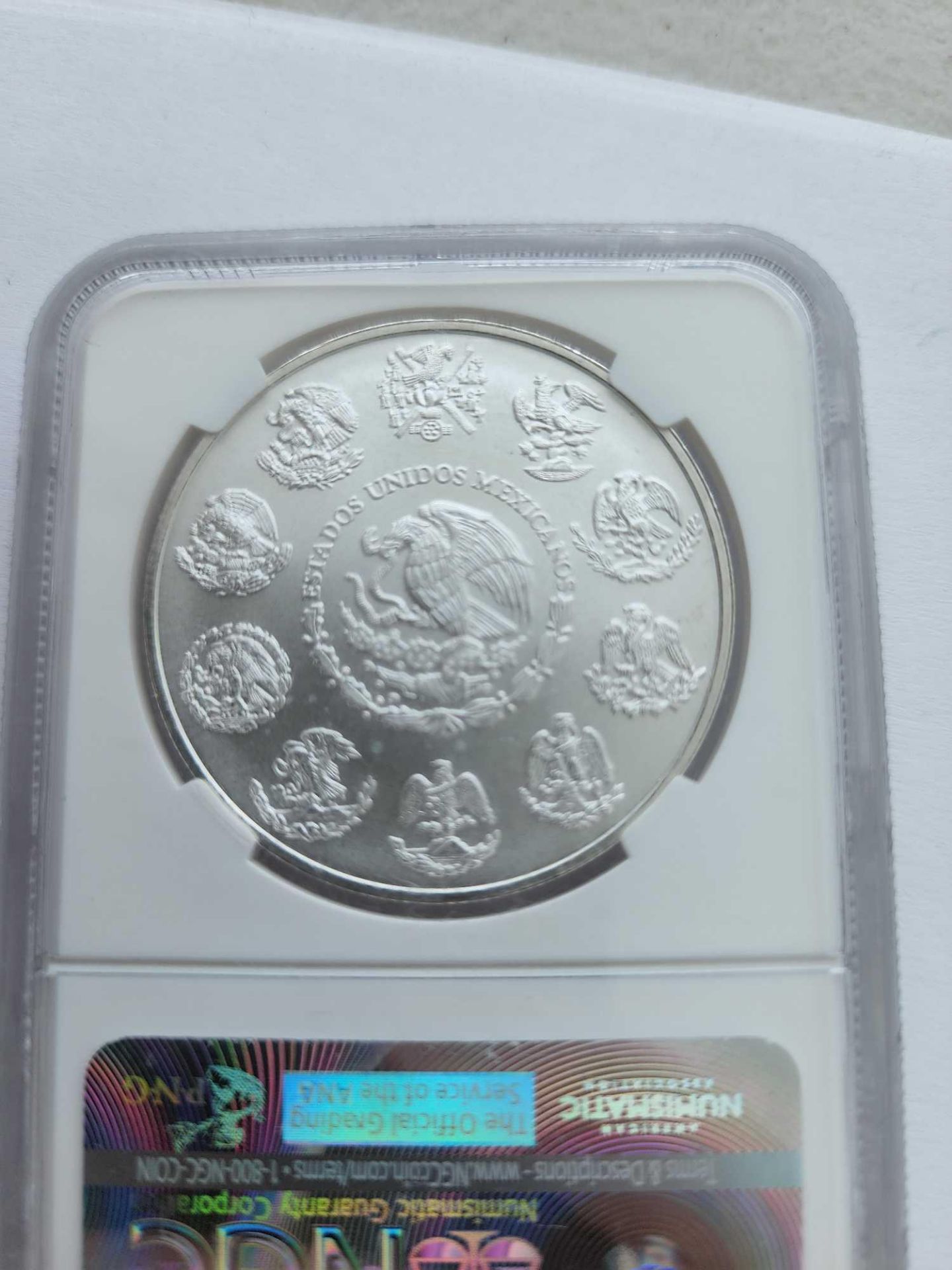 2000 Mexico 1 onza silver graded coin - Image 3 of 4