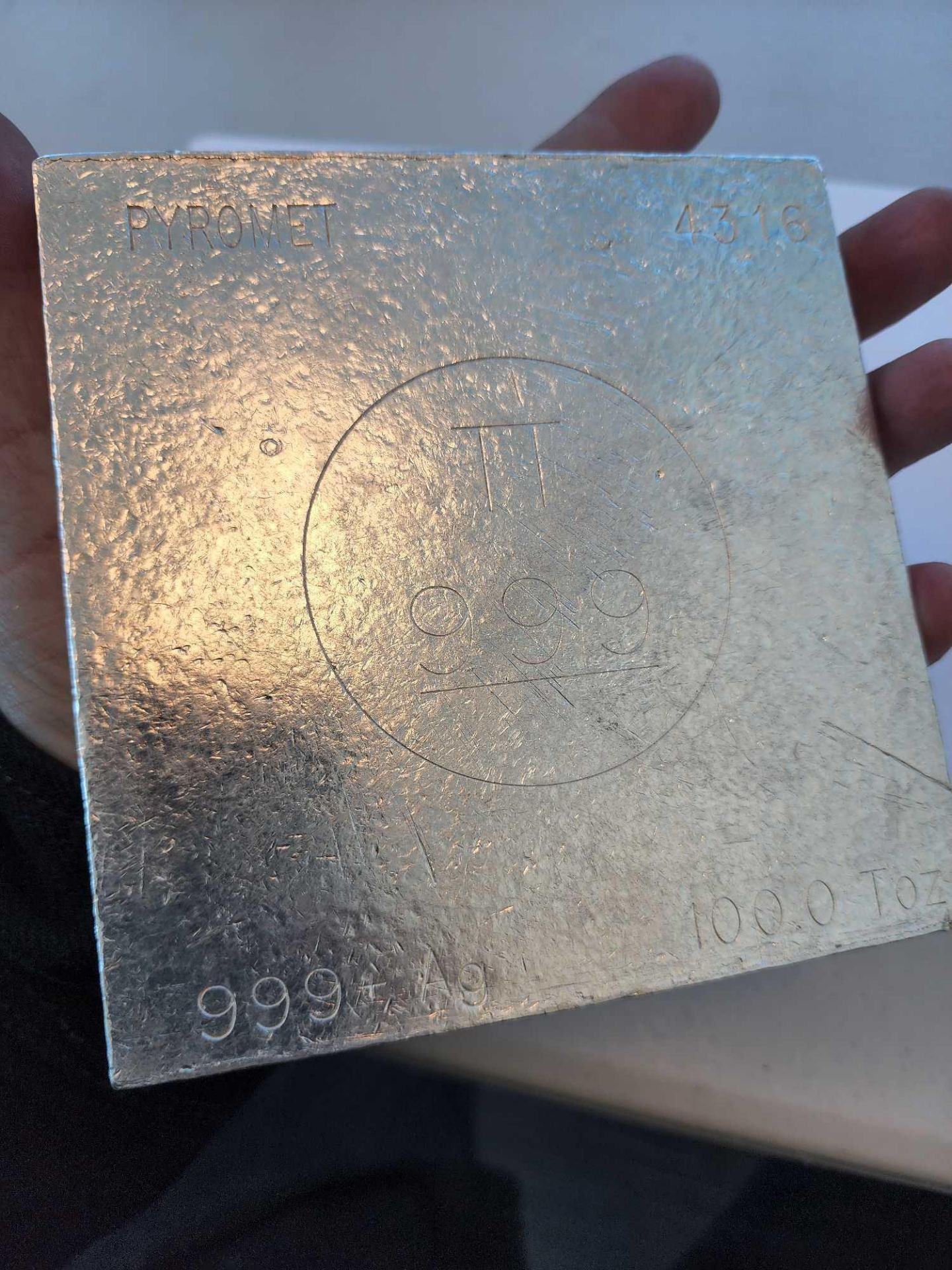 100 Oz Pyromet Silver Bar