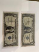 Two silver certificates 1935