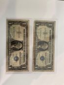 Two silver certificates 1957