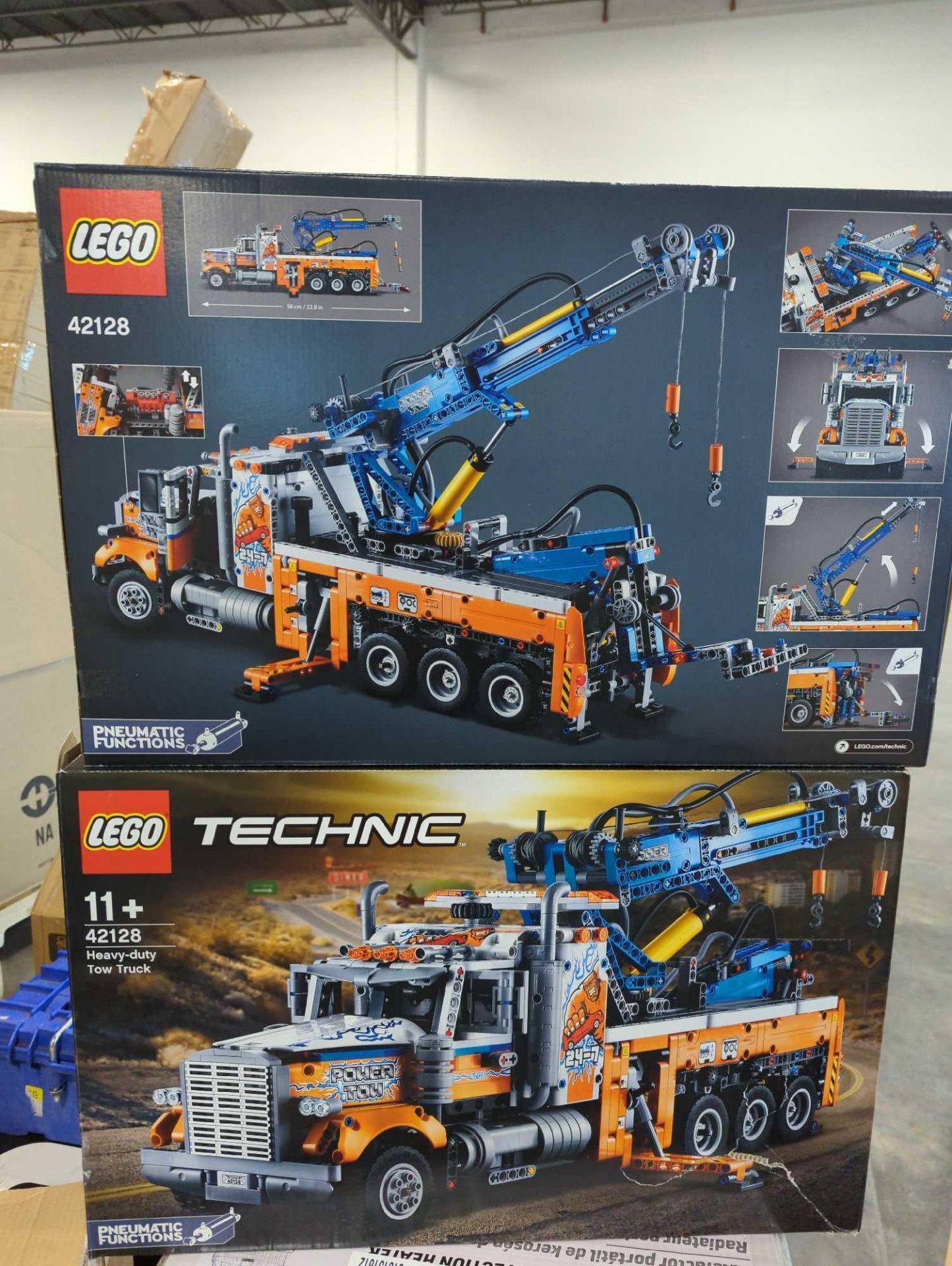 GL- Multiple Lego Technic Trucks, Emeril Air fryer, First Alert Safe, Duraflame, Dyna-Glo, Football