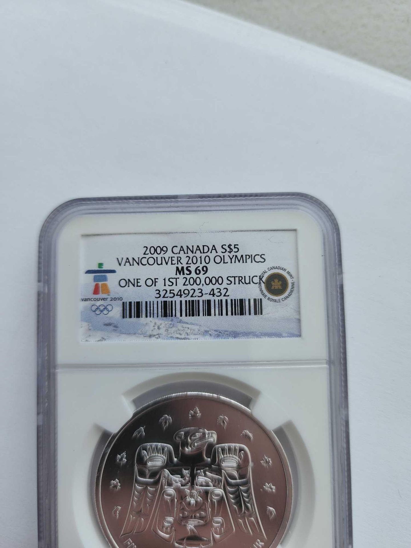 2009 Canada Olympics graded silver coin - Image 2 of 3