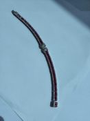 Oscar Friedman 18K White Gold Diamond & Ruby Bracelet Weight 22.70 grams