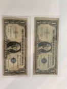 Two silver certificates 1935