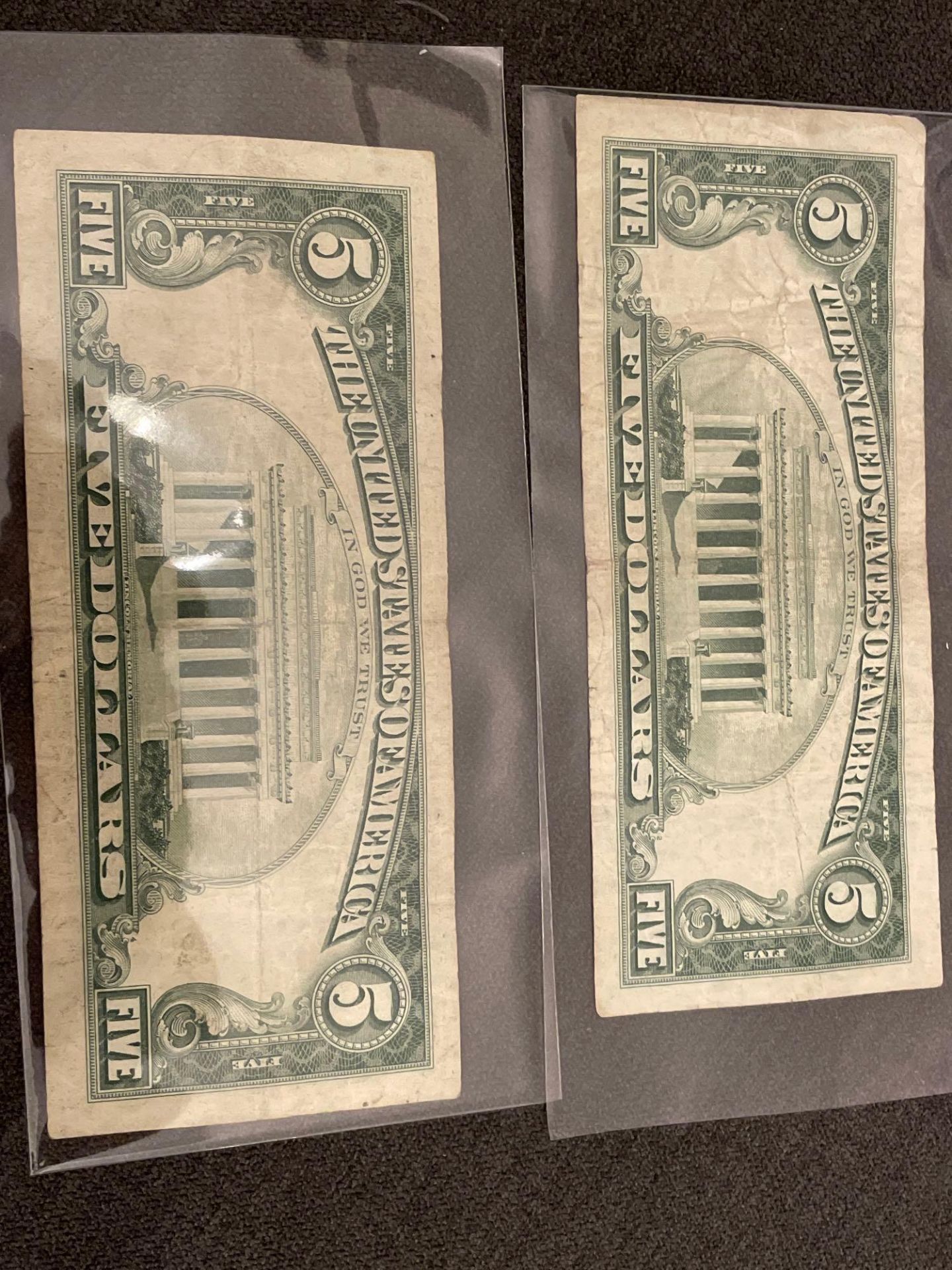 Two red seal $5 dollar bills 1963 - Image 3 of 3
