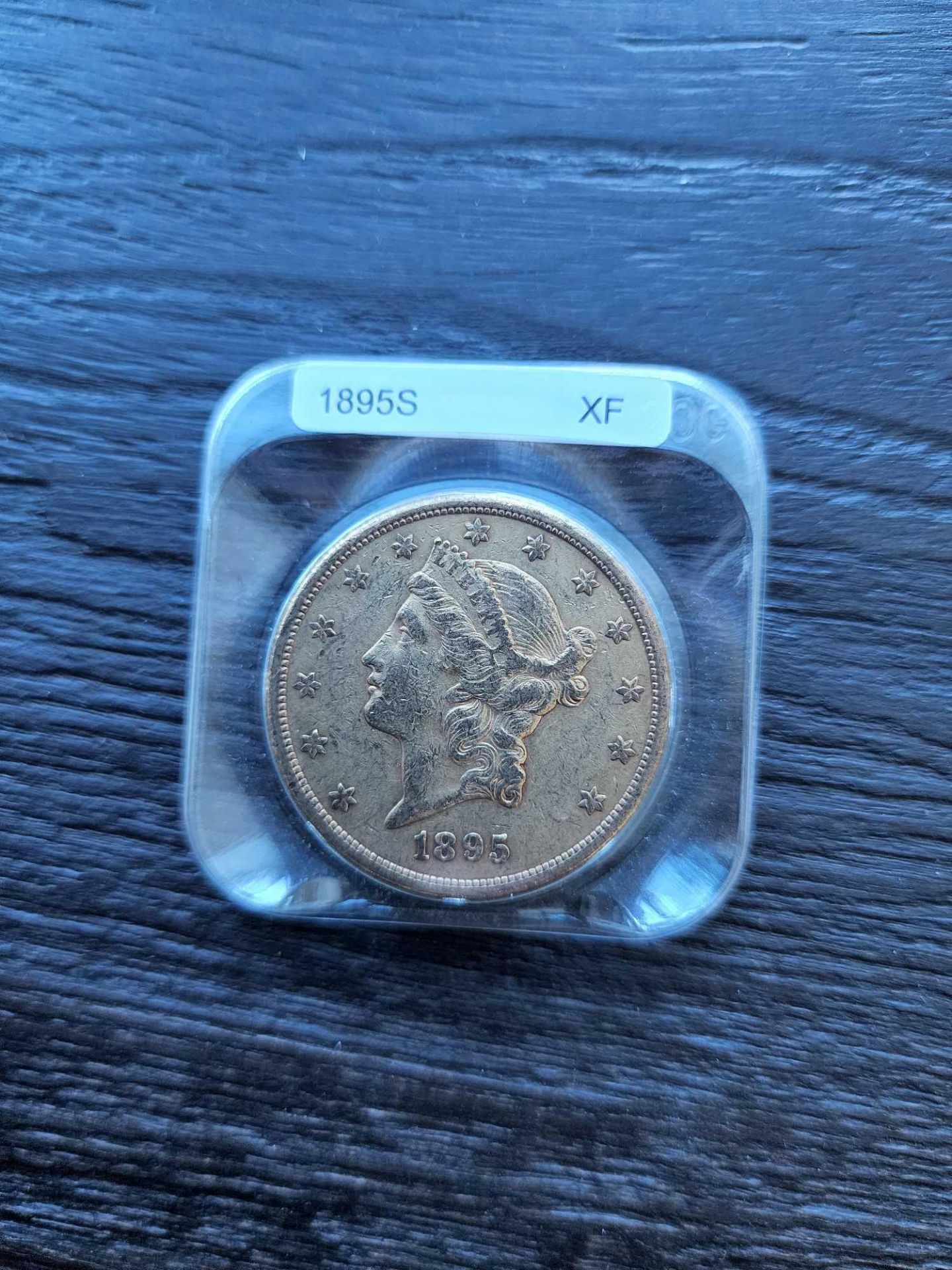 1895 US Liberty Gold Double Eagle $20.00 Gold Coin graded XF