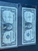 Two silver certificates 1957