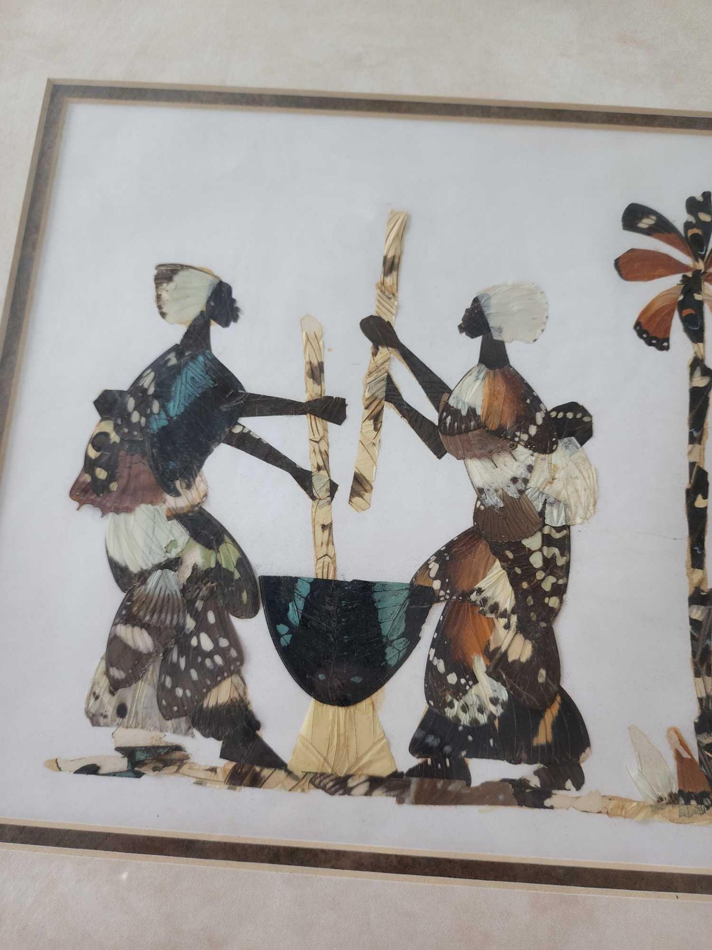 Handmade Authentic African Art made from Butterfly Wings - Image 6 of 7