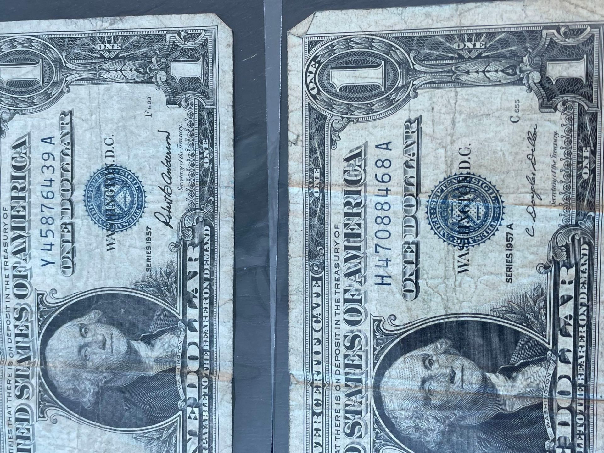 Two silver certificates 1957 - Image 2 of 3