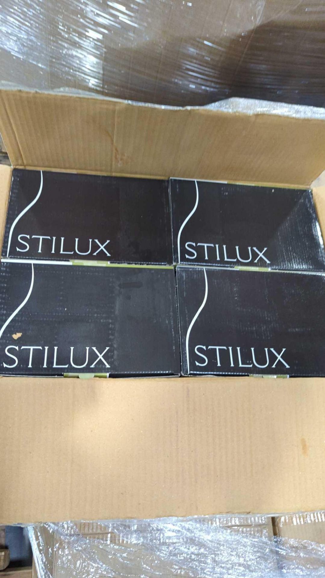 Stilux 6 glass sets. approximately 8 sets of 6 per brown box. - Image 2 of 9