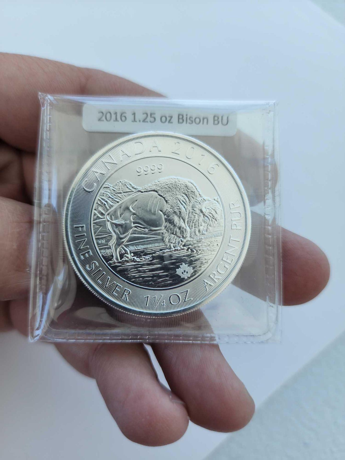2 1.25 oz Bison Silver Coins - Image 2 of 3