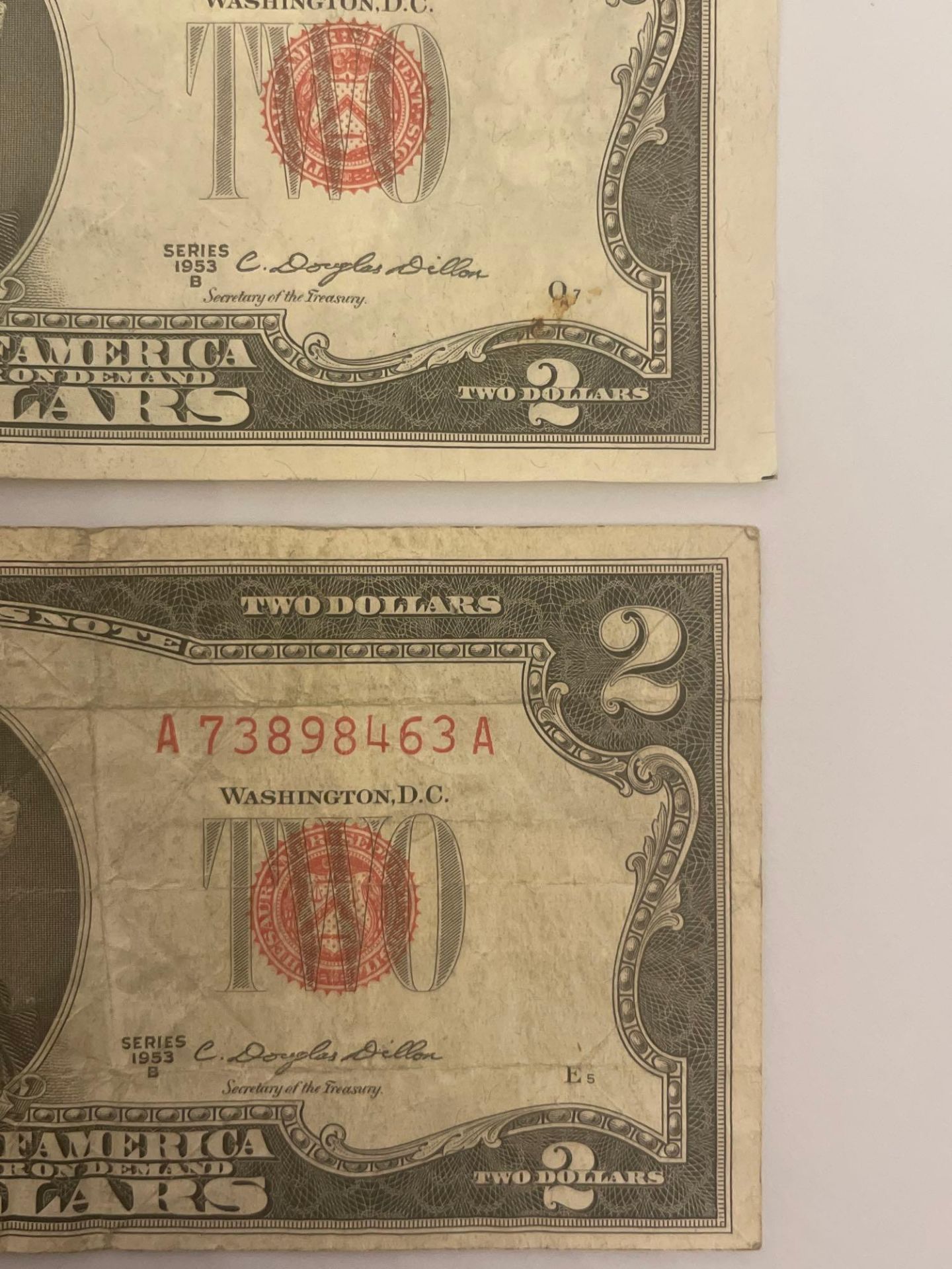 Two $2 Red seal Bills (1953) - Image 2 of 3