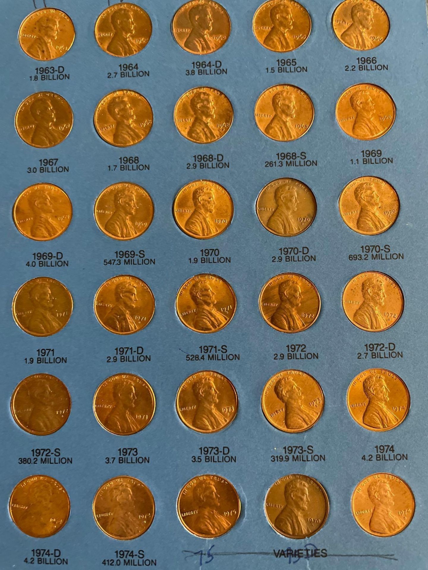 Lincoln Cents 1941 to 1974 #2 - Image 6 of 6