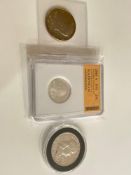 1962 Half Dollar, 2008 New Mexico State Quarter, Moon Landing Coin: First Man On the Moon Apollo 11