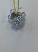 18k White gold Diamond Stud Earrings 3.06 cts