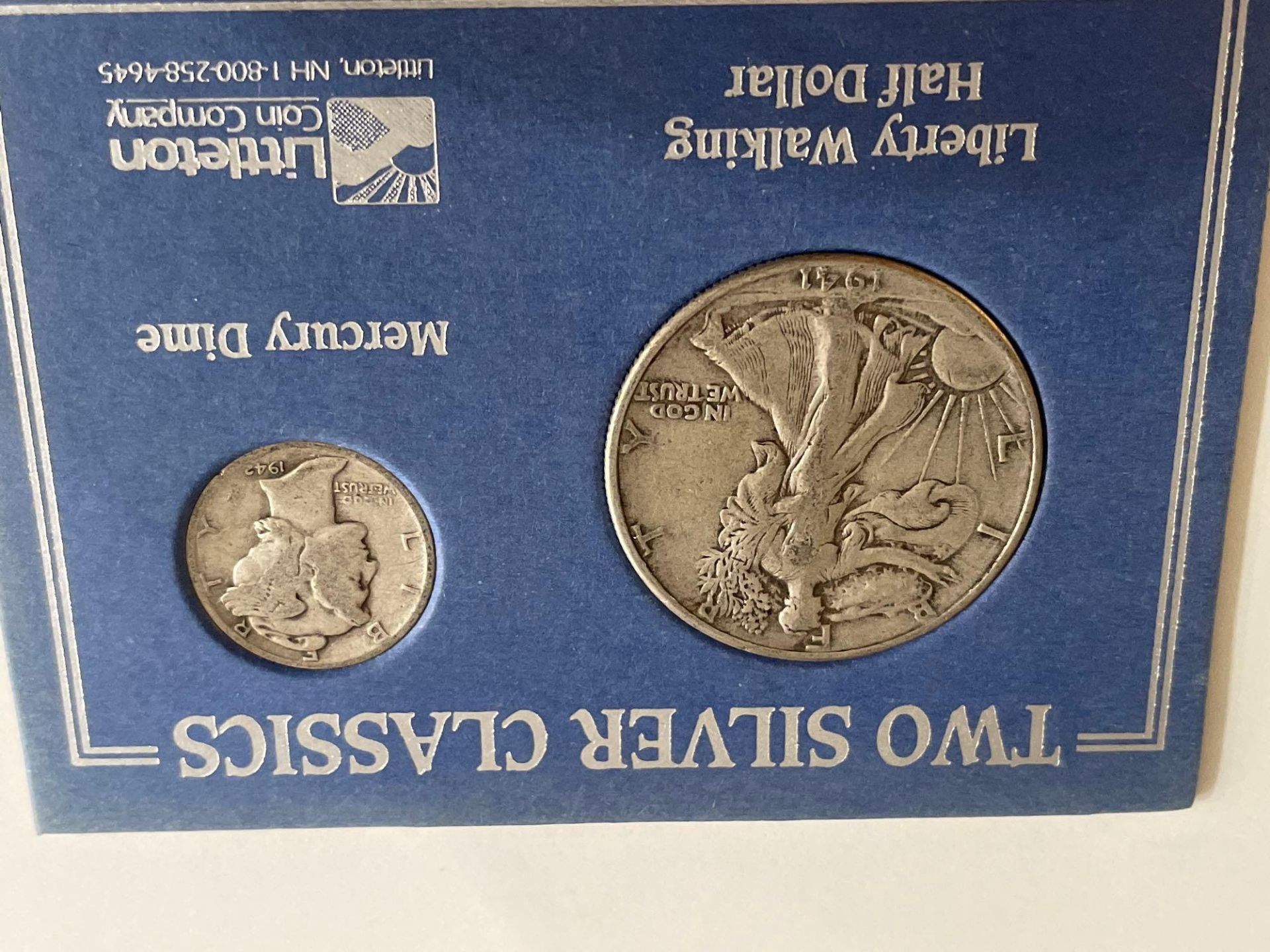 1776-1976 American Revolution Bicentennial, Two Silver Classics: Liberty Walking Half Dollar & Mercu - Image 6 of 8